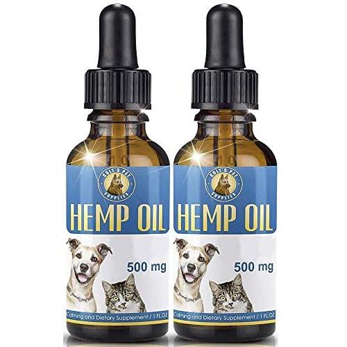 Hemp Oil for Dogs and Cats | The Perfect Hemp for Dogs with Anxiety and Mobility Issues| Updated 2.0 Formula Hemp Mobility for Dogs All Natural Pain Relief for Dogs, Calming, Hip, and Joint (500mg)