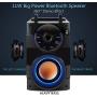 TAMPROAD Portable Bluetooth Speakers with Subwoofer Rich Bass Wireless Outdoor/Indoor Party Speakers MP3 Player Powerful Speaker Support Remote Control FM Radio for Phone Computer PC Home TV