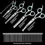 J-Bonest 8PCs Stainless Steel Dog Grooming Scissors Kit, Heavy Duty Pet Grooming Trimmer Set with Thinning, Straight, Curved Shears Comb for Large Small Dog Long Short Curly Hair J-Bonest 8PCs Stainless Steel Dog Grooming Scissors Kit, Heavy Duty Pet Grooming Trimmer Set with Thinning, Straight, Curved Shears Comb for Large Small Dog Long Short Curly Hair