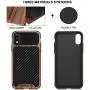 TENDLIN Compatible with iPhone XR Case Wood Grain with Carbon Fiber Texture Design Leather Hybrid Slim Case Compatible with iPhone XR (Carbon & Leather & Wood) TENDLIN Compatible with iPhone XR Case Wood Grain with Carbon Fiber Texture Design Leather Hybrid Slim Case Compatible with iPhone XR (Carbon & Leather & Wood)