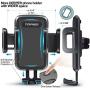 Car-Cup-Holder-Phone-Mount Adjustable Long Pole Automobile Cup Holder Smart Phone Cradle Car Mount for iPhone 11 Pro/XR/XS Max/X/8/7 Plus/6s/Samsung S10 /Note 9/S8 Plus/S7 Edge-Black