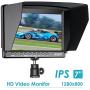 Neewer F100 7-inch 4k 1280x800 IPS Screen Camera Field Monitor with 1 Mini HDMI Cable for BMPCC,AV Cable for FPV, 16:10 or 4:3 Adjustable Display Ratio for DSLR and Camcorder(Battery NOT Included)