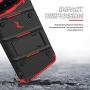 ZIZO Bolt Series for Galaxy S10 Case with Kickstand Holster Lanyard - Black & Red