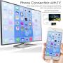 iPhone HDMI Cables Adapter, S7 HDMI Cable to TV, Lightning to HDMI 1080P Digital AV Adapter, 3 Feet Metal 3 in 1 Smartphone to HDMI/Micro USB/TYPE C Adapter for iPhone/iPad/S9/S8/Note 8 and More