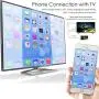 iPhone HDMI Cables Adapter, S7 HDMI Cable to TV, Lightning to HDMI 1080P Digital AV Adapter, 3 Feet Metal 3 in 1 Smartphone to HDMI/Micro USB/TYPE C Adapter for iPhone/iPad/S9/S8/Note 8 and More