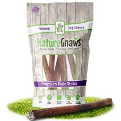 Nature Gnaws Bully Sticks - Premium Beef Dog Chew Treats – Rawhide Alternative Long Lasting Bones – Simple Natural Delicious