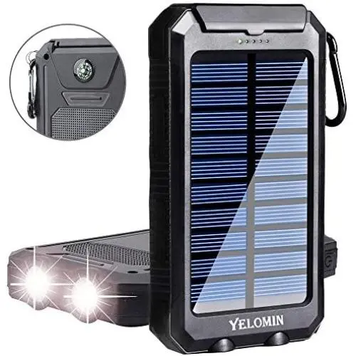 Phone Solar Charger,Yelomin 20000mAh Portable Outdoor Mobile Power Bank,Camping External Backup Battery Pack Dual USB 5V 1A/2A Outputs 2 Led Light Flashlight with Compass Phone Solar Charger,Yelomin 20000mAh Portable Outdoor Mobile Power Bank,Camping External Backup Battery Pack Dual USB 5V 1A/2A Outputs 2 Led Light Flashlight with Compass
