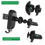 Squish Wireless Charger Car Mount Adjustable Gravity Air Vent Phone Holder for iPhone Samsung Nexus Moto OnePlus HTC Sony Nokia and Android Smartphones Qi Certified