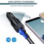 Car Charger, Ailkin 3.4a Fast Charge Dual Port USB Cargador Carro Lighter Adapter for iPhone X XR XS Max 8 Plus 7s 6s, 11 Pro Max, iPad, Tablet, Samsung Galaxy S10 Plus S7 j7 S10e S9 Note 8, LG, GPS