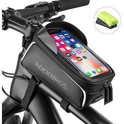 Bike Phone Front Frame Bag Bicycle Bag Waterproof Bike Phone Mount Top Tube Bag Bike Phone Case Holder Accessories Cycling Pouch Compatible with iPhone 11 XS Max XR Below 6.5”