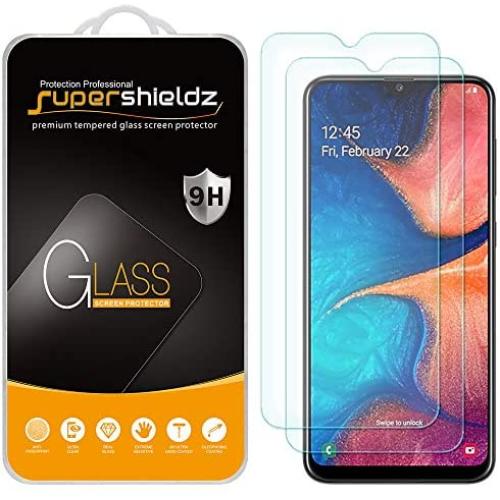 (2 Pack) Supershieldz for Samsung Galaxy A20 (Not Fit for Galaxy S20) Tempered Glass Screen Protector, Anti Scratch, Bubble Free