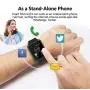 Smart Watch - Sazooy Bluetooth Smart Watch Support Make/Answer Phones Send/Get Messages Compatible Android iOS Phones with Camera Pedometer SIM SD Card Slot for Men Women (Black)