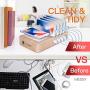 Fast Charging Station for Multiple Devices - Family Charge Docking Station&Organizer - 5 USB Port and 1 Qi Wireless Charging Pad - Compatible with iPhone iPad and Android Phone and Tablet