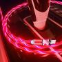 YICHUMY LED Flowing USB Charger Cable Magnetic 3 in 1 USB Charging Cable Light UP Micro USB/USB Type C Cable Multi Charging Cord Compatible Universal USB Charging Cable with Most Cell Phones (Pink)