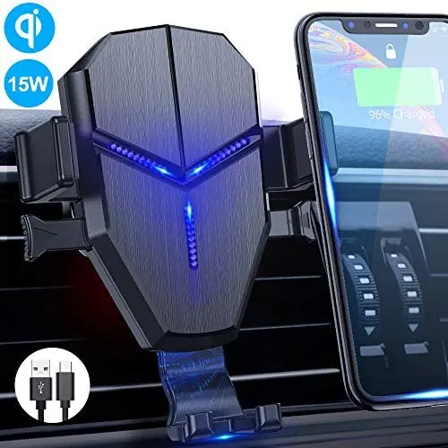 Wireless Car Charger Mount,Quntis 15W 10W 7.5W Qi Fast Charging Car Mount Auto Clamping Air Vent Cell Phone Holder Gravity Holder Compatible iPhone 11/11 pro max/X/XS/XR/8 Galaxy S10/S9/S8/Note 10/10 Wireless Car Charger Mount,Quntis 15W 10W 7.5W Qi Fast Charging Car Mount Auto Clamping Air Vent Cell Phone Holder Gravity Holder Compatible iPhone 11/11 pro max/X/XS/XR/8 Galaxy S10/S9/S8/Note 10/10