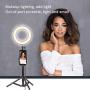 8" Selfie Ring Light with Tripod Stand for YouTube Video and Makeup,Natwag Led Desktop Ring Light,Cell Phone Holder Desktop LED Lamp Mini LED Camera Light with 3 Light Modes & 11 Brightness Level.