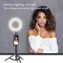 8" Selfie Ring Light with Tripod Stand for YouTube Video and Makeup,Natwag Led Desktop Ring Light,Cell Phone Holder Desktop LED Lamp Mini LED Camera Light with 3 Light Modes & 11 Brightness Level.