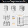 SUNCOO Dog Pen, 8/16 Panels 24/32/40 in Heavy Duty Folding Large Metal Dog Fence, Cat Puppy Pet Exercise Playpen, Indoor Outdoor Anti-Rust Pet Crate Cage Barrier Kennels