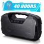 Portable Waterproof Bluetooth Speaker, 40-Hour Playtime Wireless Outdoor Speakers, 25W Rich Bass Impressive Sound, Stereo Pairing, Built-in Mic, 100ft Bluetooth for Home Party (NO LED Lights)