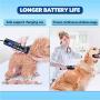 Gimars Professional 6500rpm Low Noise 50db Cordless Rechargeable Dog Clippers, Newest 3.0 Motor Powerful Dog Long Hair Trimmer Grooming Shaver Kit, Electric Pet Hair Clippers for Cat, Dog, Horse
