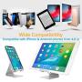 Desk Cell Phone Stand Holder Aluminum Phone Dock Cradle Compatible with Switch, All Android Smartphone, for iPhone 11 Pro Xs Xs Max Xr X 8 7 6 6s Plus 5 5s 5c Charging, Accessories Desk (Silver)