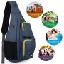 WANDF Sling Bag One Strap Backpack Travel Crossbody Backpack Water-Resistant