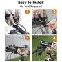 QMEET Bike Phone Mount 360°Rotation, Bike Phone Holder for iPhone Android GPS Other Devices Between 3.5 to 6.5 inches (Black Pink) QMEET Bike Phone Mount 360°Rotation, Bike Phone Holder for iPhone Android GPS Other Devices Between 3.5 to 6.5 inches (Black Pink)
