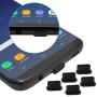 PortPlugs USB C Plug Covers (50 Pack) Silicone Dust Plugs, Compatible with Samsung s20, s10, s9, s8, Note 9, 10, Pixel, Any Type C Port on Smartphone or Laptop (Black)