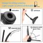 Giveet Trucker Bluetooth Headset, Wireless Headset for Office Phone, with Noise Cancelling Microphone, Mute Button, 15h Talking Time for Cell Phone, Telephone, Skype, Call Center, PC