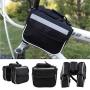 Ruiqas Bike Cycling Front Frame Bag, Double Side Waterproof Pannier Bicycle Mobile Phone Holder Storage Bag Cycling Accessories for Mountain Road Bikes
