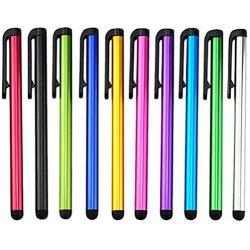10pack (Multi Color) Universal Small Metal Touch Stylus Pen for Android Mobile Phone Cell Smart Phone Tablet iPad iPhone (10pack Multi Color)