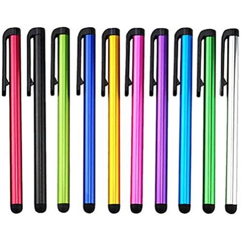 10pack (Multi Color) Universal Small Metal Touch Stylus Pen for Android Mobile Phone Cell Smart Phone Tablet iPad iPhone (10pack Multi Color)