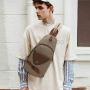 Canvas Sling Bag Small Crossbody Backpack Shoulder Casual Daypack Rucksack for Men Women Outdoor Cycling Hiking Travel