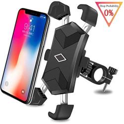 CHYBFU Bike Phone Mount, Bicycle Phone Holder with 4 Telescopic Clamp Arms for Super Stability 360° Rotation Bicycle Phone Mount/Bike Cell Phone Holder for iPhone & Android Between 4.5 to 7.2 inches