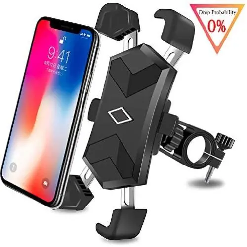 CHYBFU Bike Phone Mount, Bicycle Phone Holder with 4 Telescopic Clamp Arms for Super Stability 360° Rotation Bicycle Phone Mount/Bike Cell Phone Holder for iPhone & Android Between 4.5 to 7.2 inches CHYBFU Bike Phone Mount, Bicycle Phone Holder with 4 Telescopic Clamp Arms for Super Stability 360° Rotation Bicycle Phone Mount/Bike Cell Phone Holder for iPhone & Android Between 4.5 to 7.2 inches