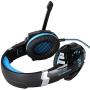 Each 3.5 mm Gaming Headphones Headset Headband with Microphone & LED Light for Playstation 4 PS4 Tablet PC iPhone 7/7 Plus/ 6s/ 6s Plus/ 6 Plus/ 6/ 5s/ 5c/ 5 Mobile Phones Black+Blue