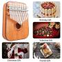 Kalimba 17 Keys Thumb Piano Mahogany with Pickup and Carrying Case for Beginners Kids Professional, Rounded Edges, by Vangoa