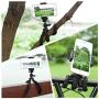 Mini Cell Phone Flexible Tripod Holder, ZTON Adjustable Mobile Phone Mount, Universal Octopus Stand for iPhone, Samsung, Camera (S-Black)