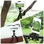 Mini Cell Phone Flexible Tripod Holder, ZTON Adjustable Mobile Phone Mount, Universal Octopus Stand for iPhone, Samsung, Camera (S-Black)