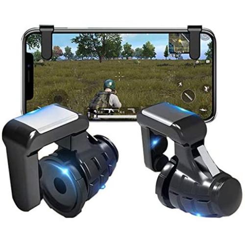 Romsion PUBG Mobile Phone Game Trigger Fire Button Gamepad Controller Six Fingers Linkage Gaming Joystick Aim Key Shooter