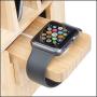 MobileVision Bamboo Charging Station & Compatible Apple Watch Adapter Combo Multi Device Organizer for Apple Watch, Smartphones, Tablets, Laptops, and More