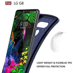 Sucnakp LG G8 ThinQ Case,LG G8 Case, TPU Shock Absorption Cell Phone Cases Technology Raised Bezels Protective Cover for LG G8 Case (TPU Blue)