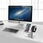 Apple Watch Stand, ZVEproof Universal 2 in 1 iPhone and Apple Watch Charger Holder Charging Station for iWatch,iphone6/7/8 X Plus,Nintendo Switch,Tablets(Up to 12.9 inch), Silver