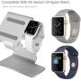 Tranesca 2-in-1 Charging Stand Compatible with Apple Watch 5/Apple Watch 4/Apple Watch 3/Apple Watch 2/Apple Watch 1(38mm/40mm/42mm/44mm) and iPhone/iPad (Sliver-Must Have Apple Watch Accessories)