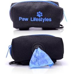 Paw Lifestyles Dog Poop Bag Holder Leash Attachment - Fits Any Dog Leash - Includes Free Roll of Dog Bags – Poop Bag Dispenser