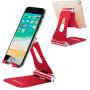 Adjustable Cell Phone Stand,YOSHINE Cell Phone Holder Compatible for iPhone&iPad Desktop Phone Tablet Stand with Anti-Slip Base & Convenient Charging Port Universal Stand for All Smartphones & Tablets