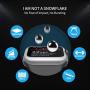 Deilin 2 Packs Hard PC Case Compatible with Apple Watch Series 5 Series 4 44mm Buit in 9H Tempered Glass Screen Protector, Slim Bumper Cover Overall Protective Scratch Resistant for iwatch Series 5/4