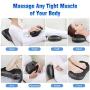 HAUEA Back Massager, Shiatsu Neck and Back Massager with Heat, Massager Pillow with 8 Nodes, Deep Tissue Kneading for Shoulders, Lower Back, Calf, for Men Women