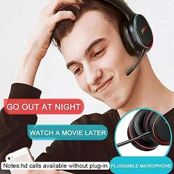 SLuB Bluetooth Headphones Over Ear Game Wireless/Wired/TF with Mic 60H Play Time Hi-Fi Deep Bass HD Stereo Sports Active Noise Cancelling Foldable Headset for Cell Phone/PC