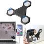 Magnetic Cellphone Mount, Side Mount Clip for Computer : Fixed Clip on Flat and Slim Monitor or Laptop Monitor, Safty Cellphone Stand for Smartphone,Enjoying Dual Screen at The Same Time (Black)